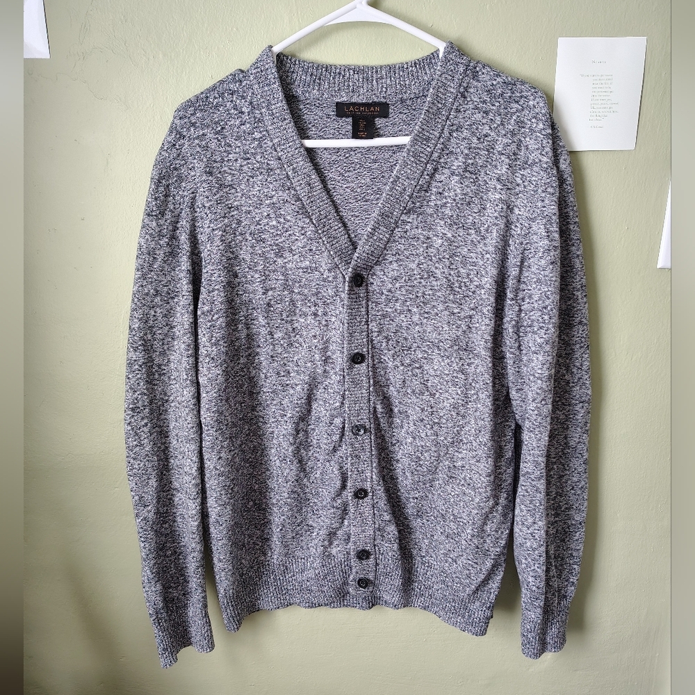 *Like New* Lachlan Women's Large 100% Cotton Grey Button-up Cardigan